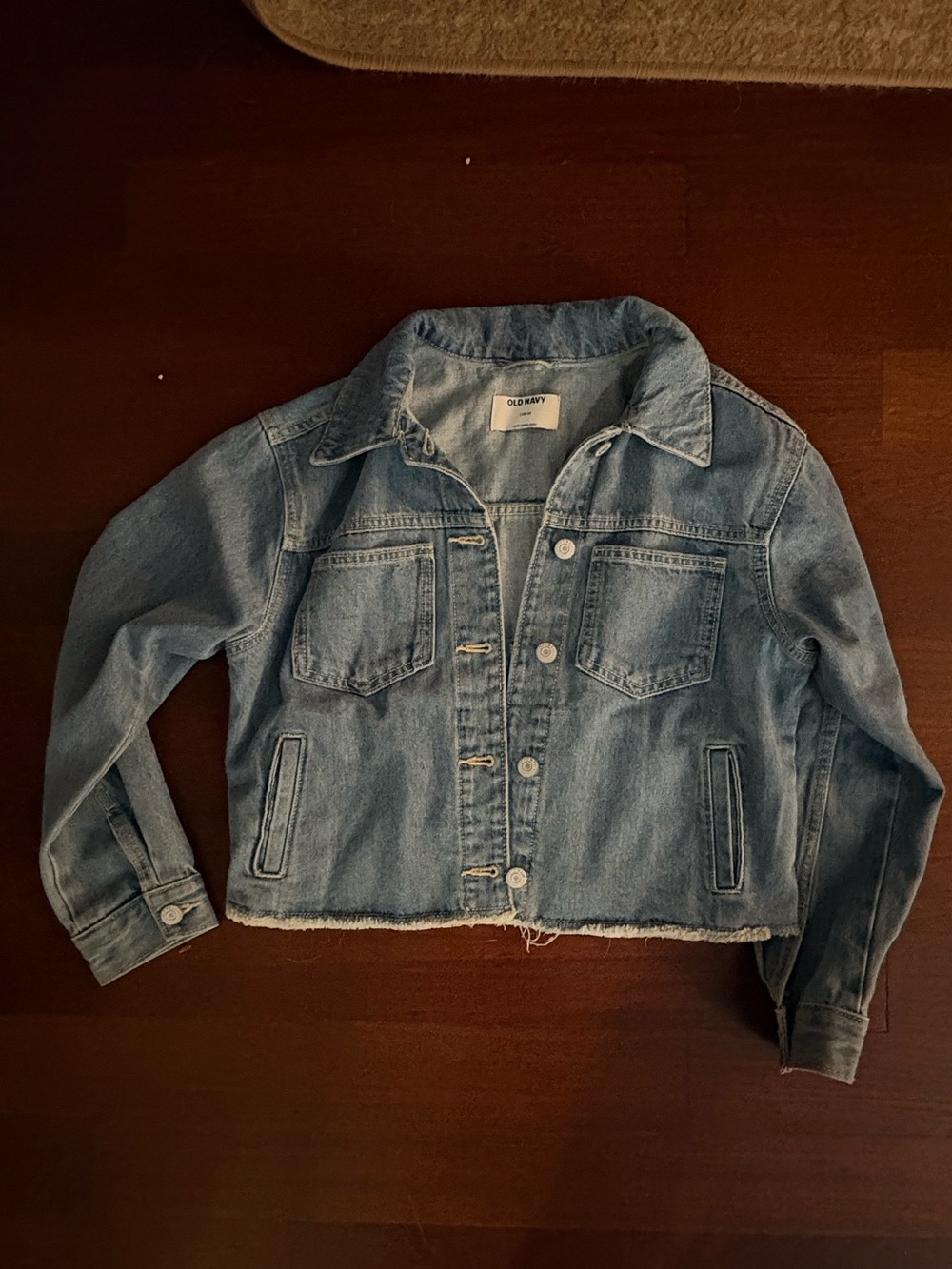 Old Navy Light Blue Cropped Denim Jacket